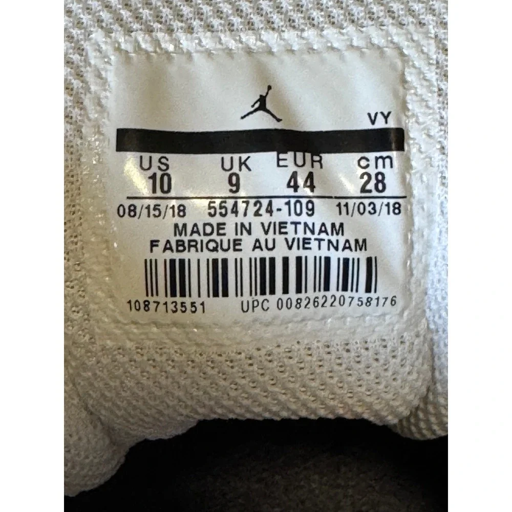 Nike Air Jordan 1 Mid Triple White 554724-109‎ Men's US Size 10 No Box